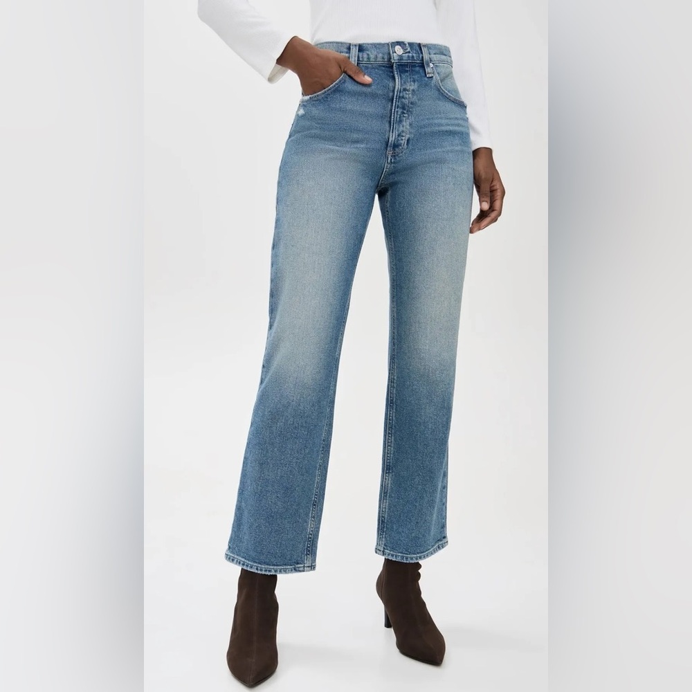 PAIGE Sawyer High Waist Straight Leg Jeans